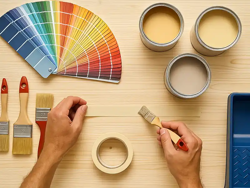 Chantier de peinture en préparation - Renovation Sud Chantier de peinture en préparation - Renovation Sud