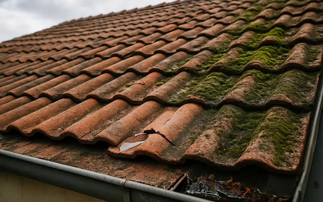 Mousse et tuiles sales : quels dangers pour votre toiture ?