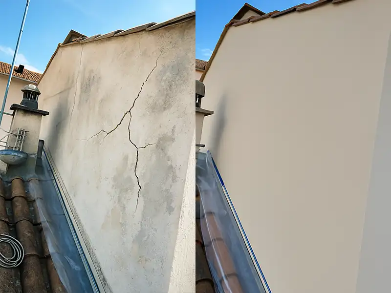 Rebouchage des fissures de facade - Renovation Sud