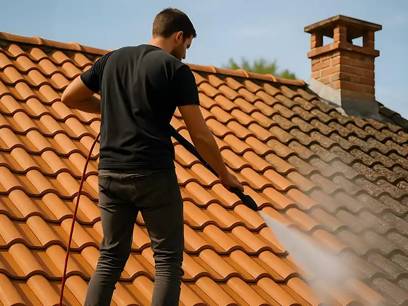 Traitement anti-mousse pour nettoyage toiture - Renovation Sud